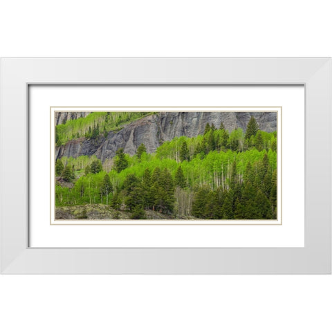 Green Dream White Modern Wood Framed Art Print with Double Matting by Sherrell, Bill
