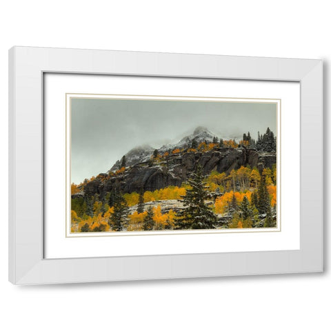 In The Wake Of Autumn White Modern Wood Framed Art Print with Double Matting by Sherrell, Bill
