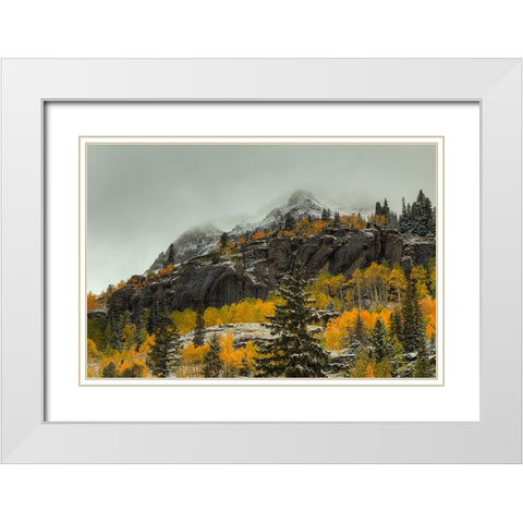 In The Wake Of Autumn White Modern Wood Framed Art Print with Double Matting by Sherrell, Bill