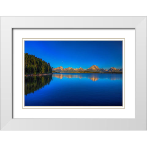 Lake Jackson White Modern Wood Framed Art Print with Double Matting by Sherrell, Bill