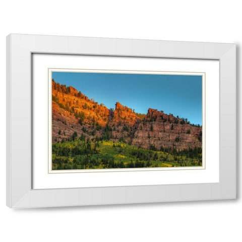 Last Glint White Modern Wood Framed Art Print with Double Matting by Sherrell, Bill