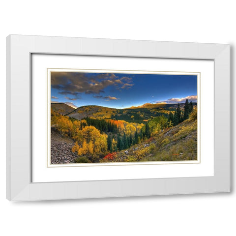 Morning Glory At Coal Bank Pass White Modern Wood Framed Art Print with Double Matting by Sherrell, Bill