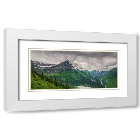 Mountain Storm White Modern Wood Framed Art Print with Double Matting by Sherrell, Bill