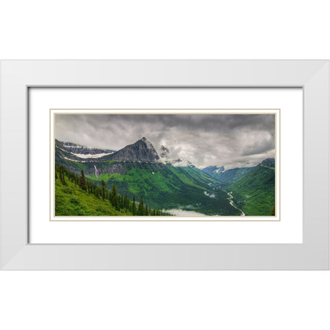 Mountain Storm White Modern Wood Framed Art Print with Double Matting by Sherrell, Bill