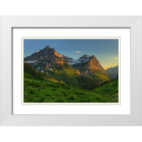 Mountains That Beckon White Modern Wood Framed Art Print with Double Matting by Sherrell, Bill