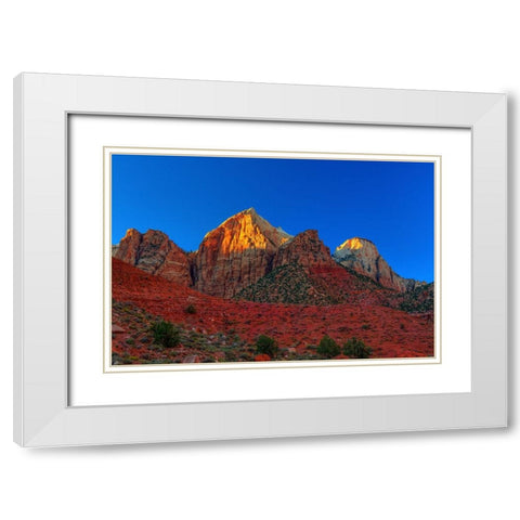 Peaks Of Glory White Modern Wood Framed Art Print with Double Matting by Sherrell, Bill