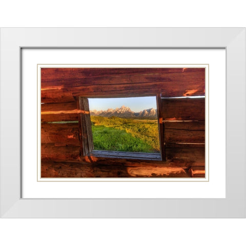 Picture Window White Modern Wood Framed Art Print with Double Matting by Sherrell, Bill
