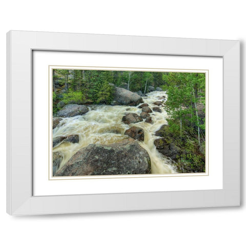 Rapid Change White Modern Wood Framed Art Print with Double Matting by Sherrell, Bill