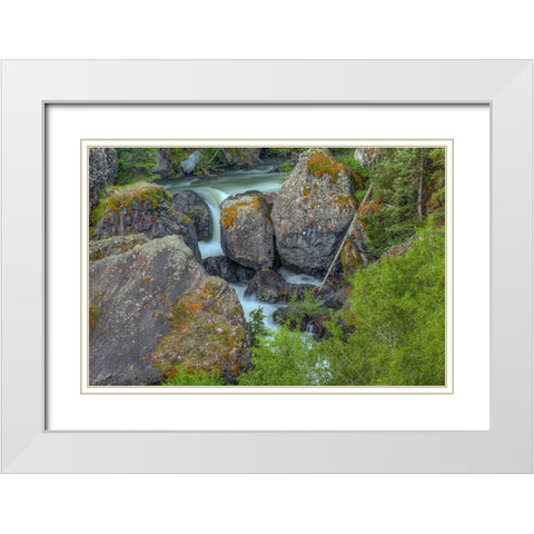 Rocks On A Grand Scale White Modern Wood Framed Art Print with Double Matting by Sherrell, Bill