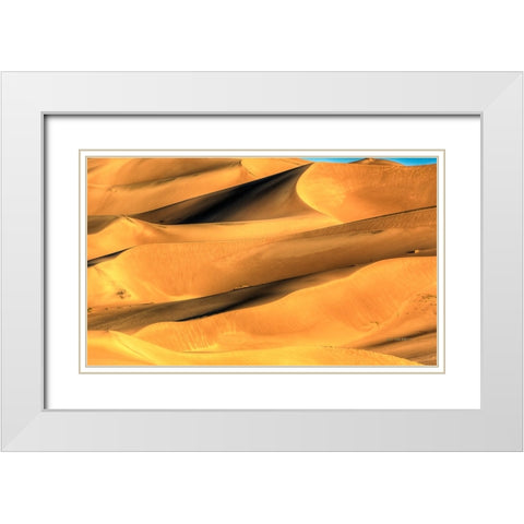 Sand Dune Patterns White Modern Wood Framed Art Print with Double Matting by Sherrell, Bill