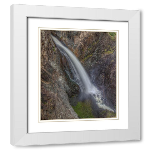 Tall Falls White Modern Wood Framed Art Print with Double Matting by Sherrell, Bill