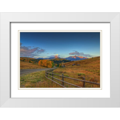 The Rising Of Autumn White Modern Wood Framed Art Print with Double Matting by Sherrell, Bill