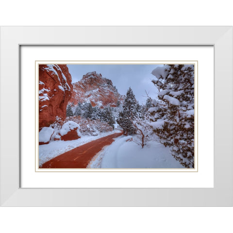 A Trail Of Wonder White Modern Wood Framed Art Print with Double Matting by Sherrell, Bill