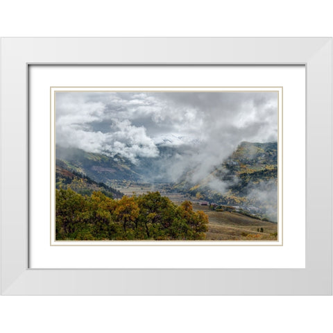 And The Heavens Opened Up White Modern Wood Framed Art Print with Double Matting by Sherrell, Bill