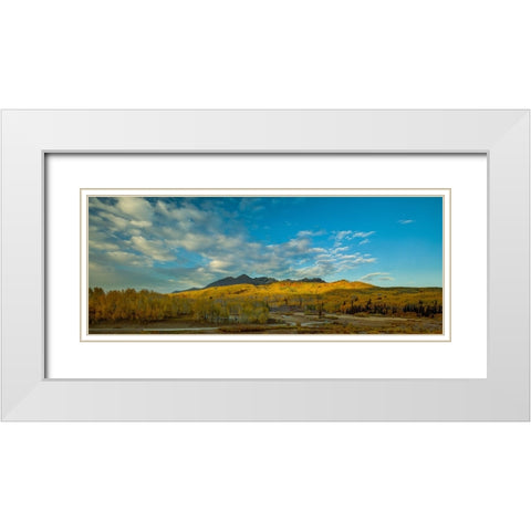 Autumn Showcase -Pano White Modern Wood Framed Art Print with Double Matting by Sherrell, Bill