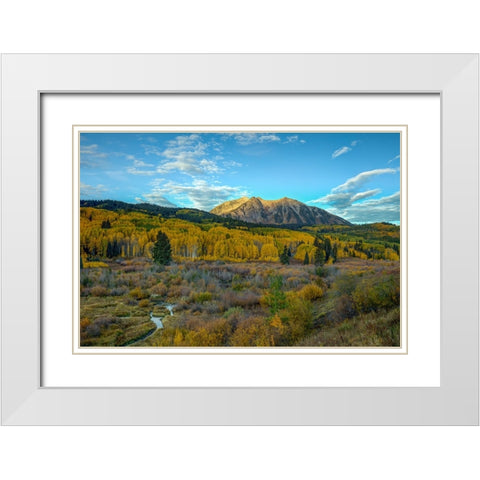 Autumn Sunrise Over East Beckwith Mountain 2 White Modern Wood Framed Art Print with Double Matting by Sherrell, Bill
