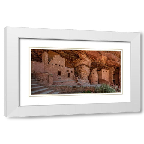 Cliff Dwellings in Manitou Springs Colorado White Modern Wood Framed Art Print with Double Matting by Sherrell, Bill