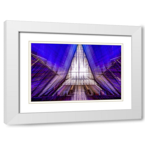 Come Toward The Light White Modern Wood Framed Art Print with Double Matting by Sherrell, Bill