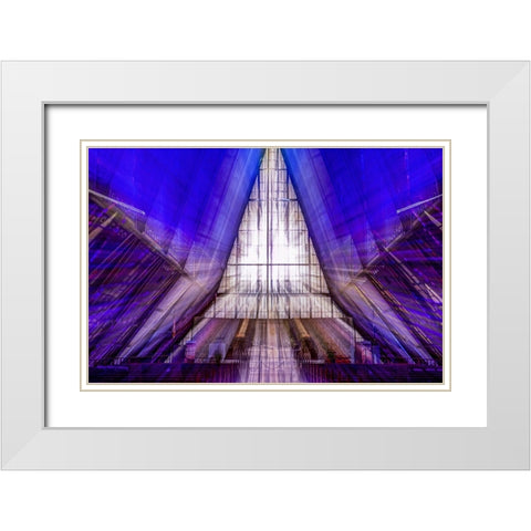 Come Toward The Light White Modern Wood Framed Art Print with Double Matting by Sherrell, Bill