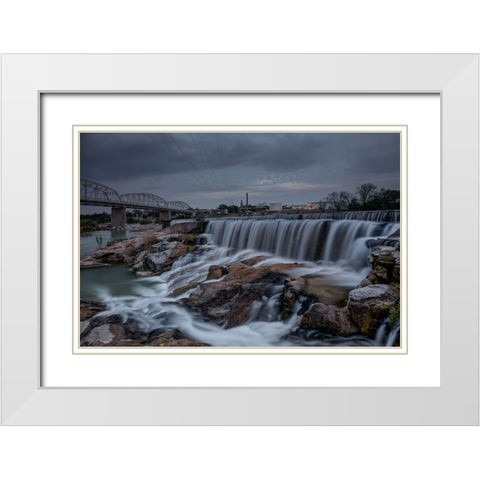 Easter at the Llano Texas Spillway White Modern Wood Framed Art Print with Double Matting by Sherrell, Bill