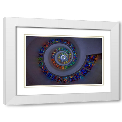 Faith Walk 1 White Modern Wood Framed Art Print with Double Matting by Sherrell, Bill