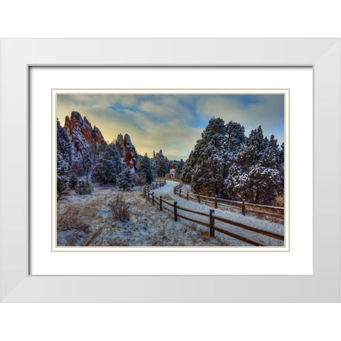 Just A Walk In The Park White Modern Wood Framed Art Print with Double Matting by Sherrell, Bill