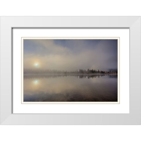 One Misty Morning White Modern Wood Framed Art Print with Double Matting by Sherrell, Bill
