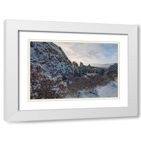 Snowbound White Modern Wood Framed Art Print with Double Matting by Sherrell, Bill