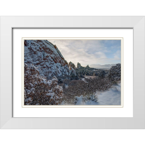 Snowbound White Modern Wood Framed Art Print with Double Matting by Sherrell, Bill