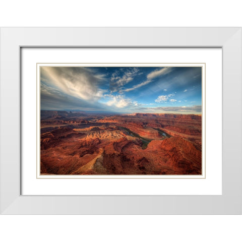 Sunrise Over Dead Horse Canyon 3 White Modern Wood Framed Art Print with Double Matting by Sherrell, Bill