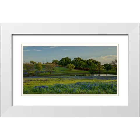Twilight Serenity White Modern Wood Framed Art Print with Double Matting by Sherrell, Bill