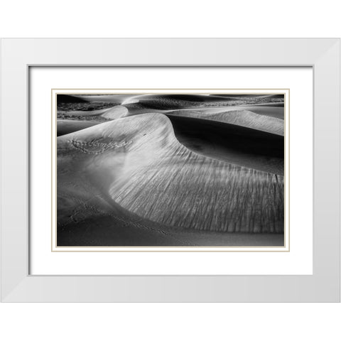 Wind Sculpting White Modern Wood Framed Art Print with Double Matting by Sherrell, Bill