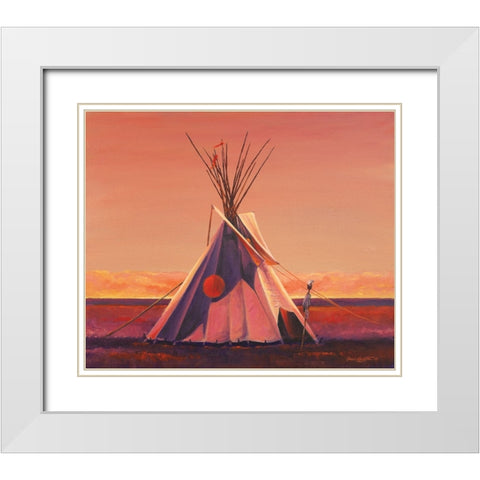 A Quiet Place White Modern Wood Framed Art Print with Double Matting by Langton, Bruce