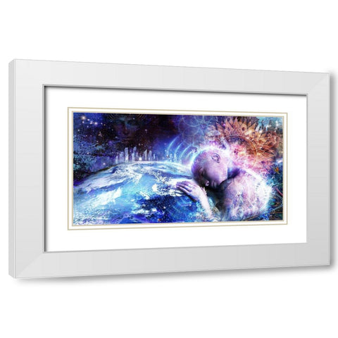 A Prayer For The Earth White Modern Wood Framed Art Print with Double Matting by Gray, Cameron