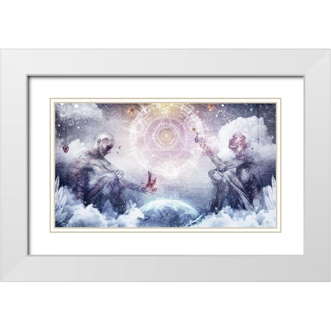 Awake In A Silver Land White Modern Wood Framed Art Print with Double Matting by Gray, Cameron