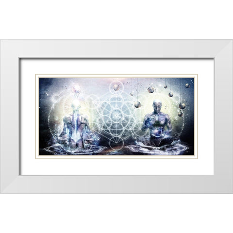 Experience So Lucid-Discovery So Clear White Modern Wood Framed Art Print with Double Matting by Gray, Cameron