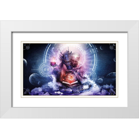 Perhaps The Dreams Are Of Soulmates White Modern Wood Framed Art Print with Double Matting by Gray, Cameron