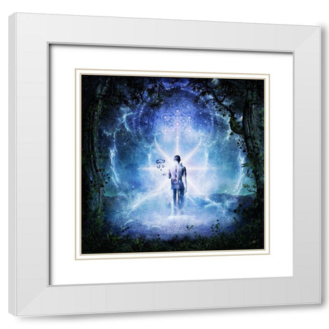 The Journey Begins White Modern Wood Framed Art Print with Double Matting by Gray, Cameron