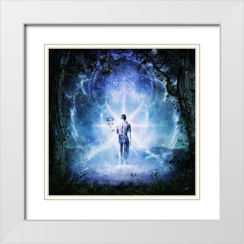The Journey Begins White Modern Wood Framed Art Print with Double Matting by Gray, Cameron