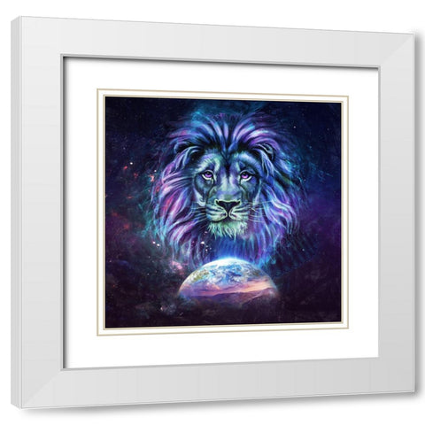 Guardian White Modern Wood Framed Art Print with Double Matting by Gray, Cameron