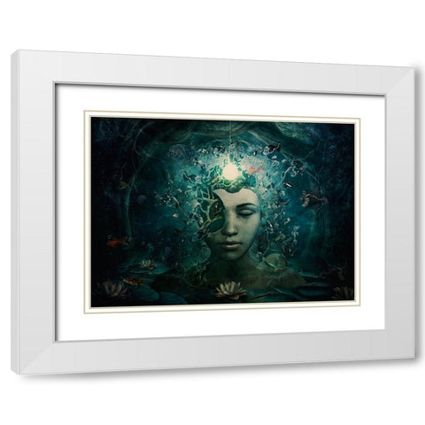 Beautiful And Broken White Modern Wood Framed Art Print with Double Matting by Gray, Cameron