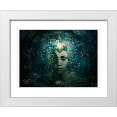 Beautiful And Broken White Modern Wood Framed Art Print with Double Matting by Gray, Cameron
