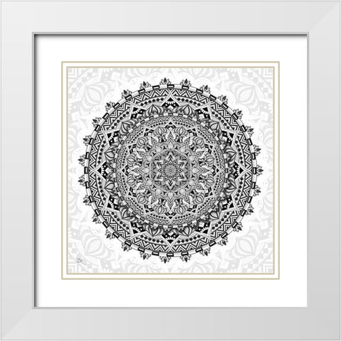 Balance White Modern Wood Framed Art Print with Double Matting by Gray, Cameron