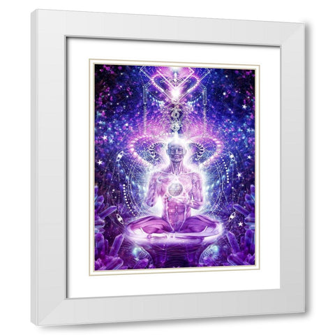 Balanced Self White Modern Wood Framed Art Print with Double Matting by Gray, Cameron