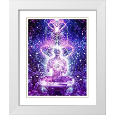 Balanced Self White Modern Wood Framed Art Print with Double Matting by Gray, Cameron