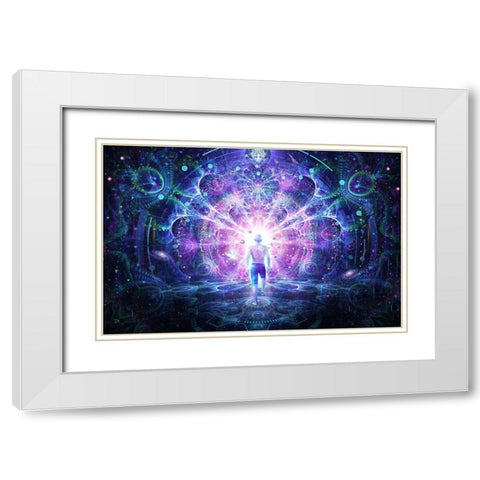 Conscious Self White Modern Wood Framed Art Print with Double Matting by Gray, Cameron