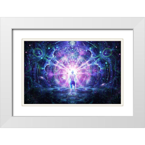 Conscious Self White Modern Wood Framed Art Print with Double Matting by Gray, Cameron