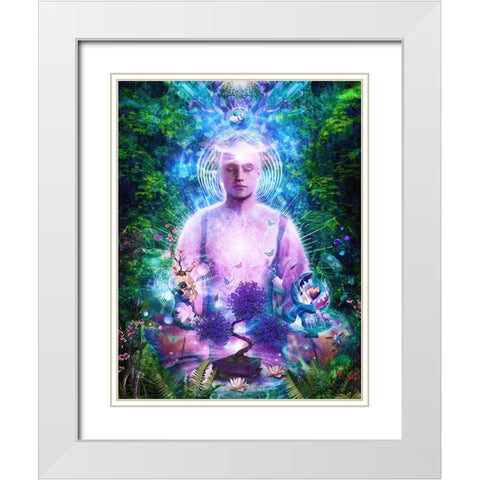 Daily Meditation White Modern Wood Framed Art Print with Double Matting by Gray, Cameron