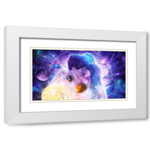 Endless Moment White Modern Wood Framed Art Print with Double Matting by Gray, Cameron