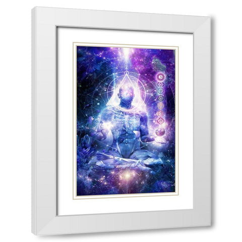 Mind Of Light White Modern Wood Framed Art Print with Double Matting by Gray, Cameron